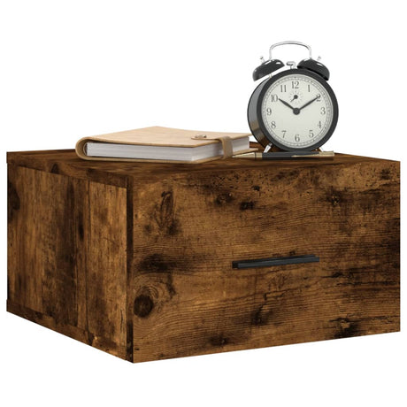 Vidaxl nachtkastjes 2 st wandgemonteerd 35x35x20 cm gerookt eikenkleur