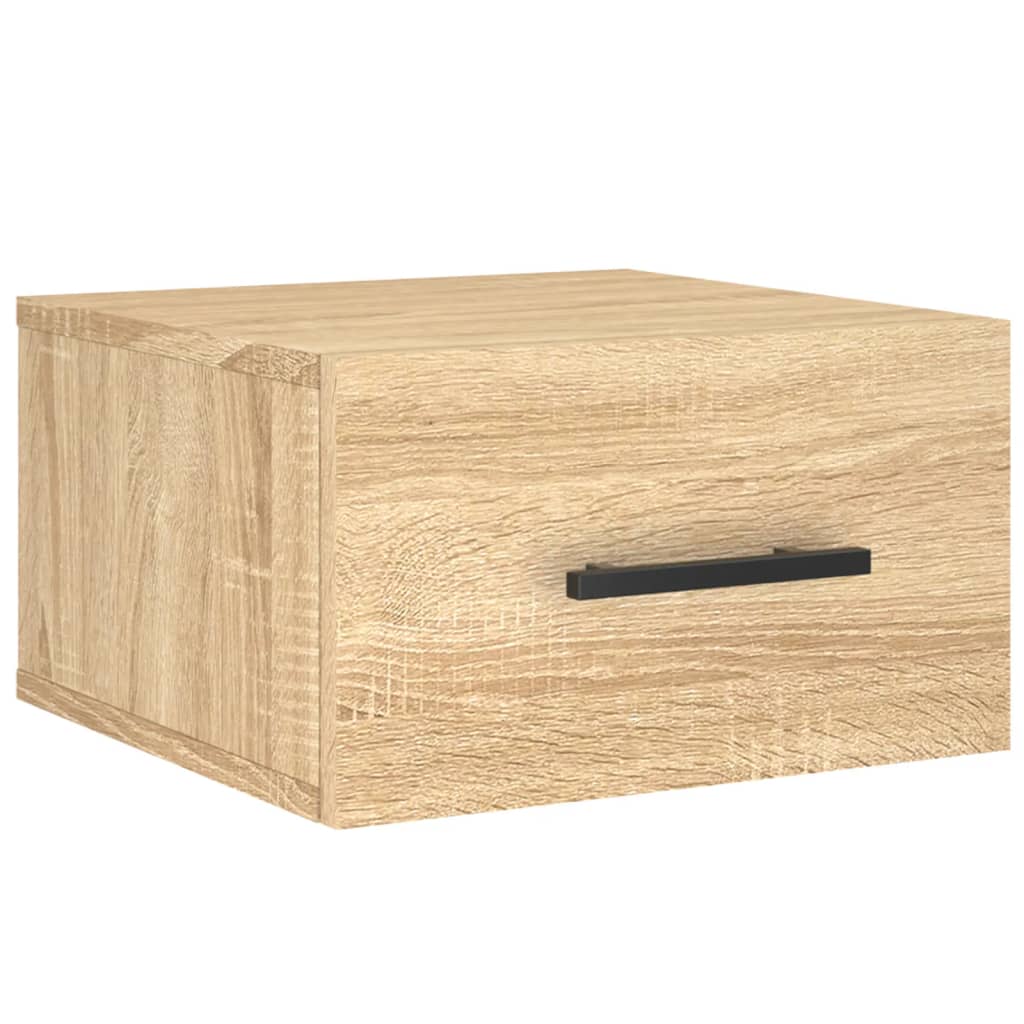 Vidaxl nachtkastjes 2 st wandgemonteerd 35x35x20 cm sonoma eikenkleur