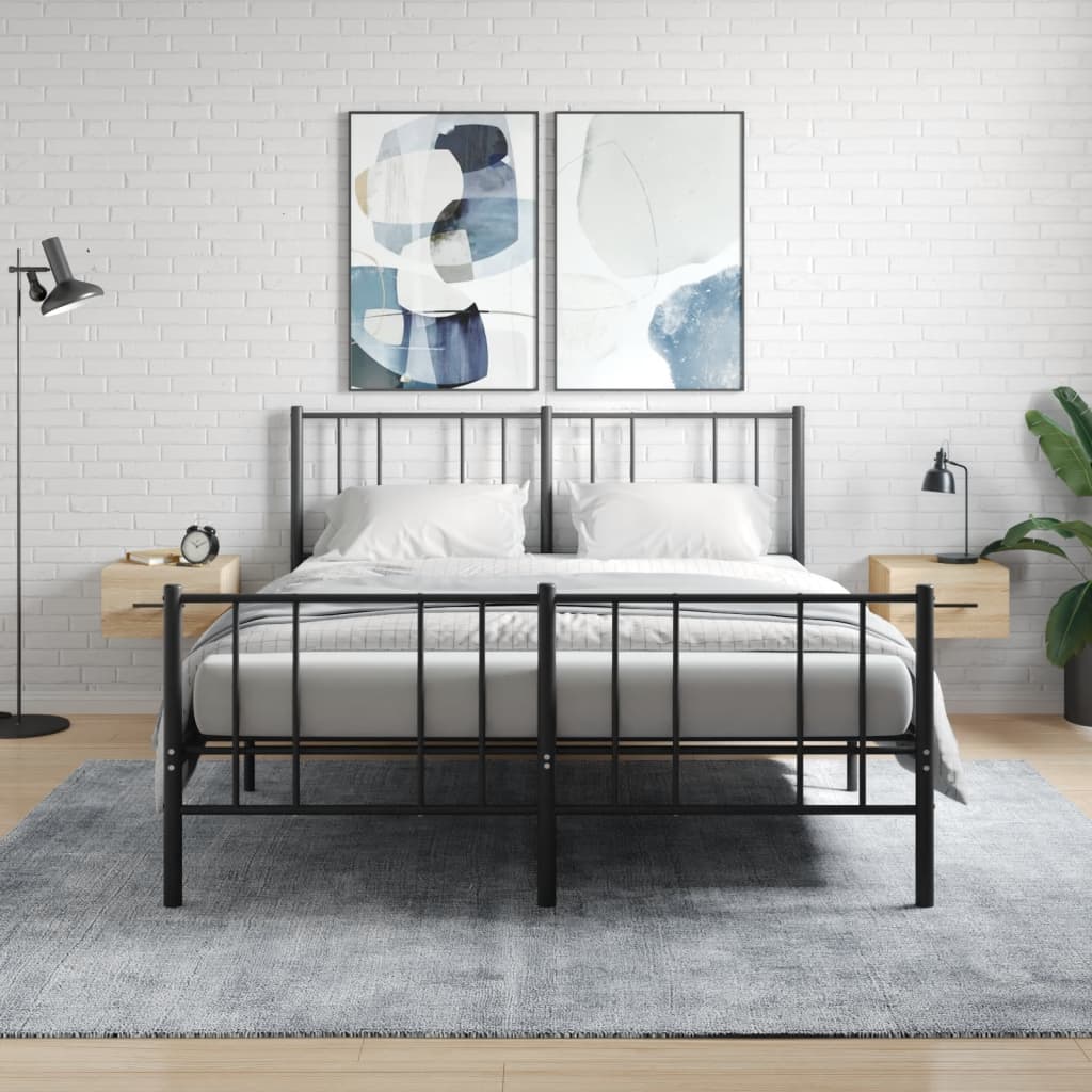 Vidaxl nachtkastjes 2 st wandgemonteerd 35x35x20 cm sonoma eikenkleur