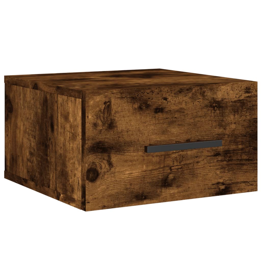Vidaxl nachtkastjes 2 st wandgemonteerd 35x35x20 cm gerookt eikenkleur