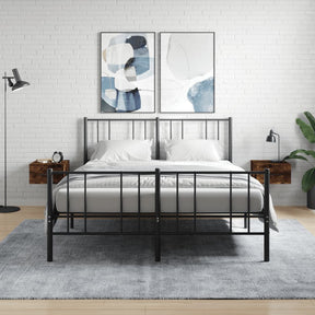 Vidaxl nachtkastjes 2 st wandgemonteerd 35x35x20 cm gerookt eikenkleur