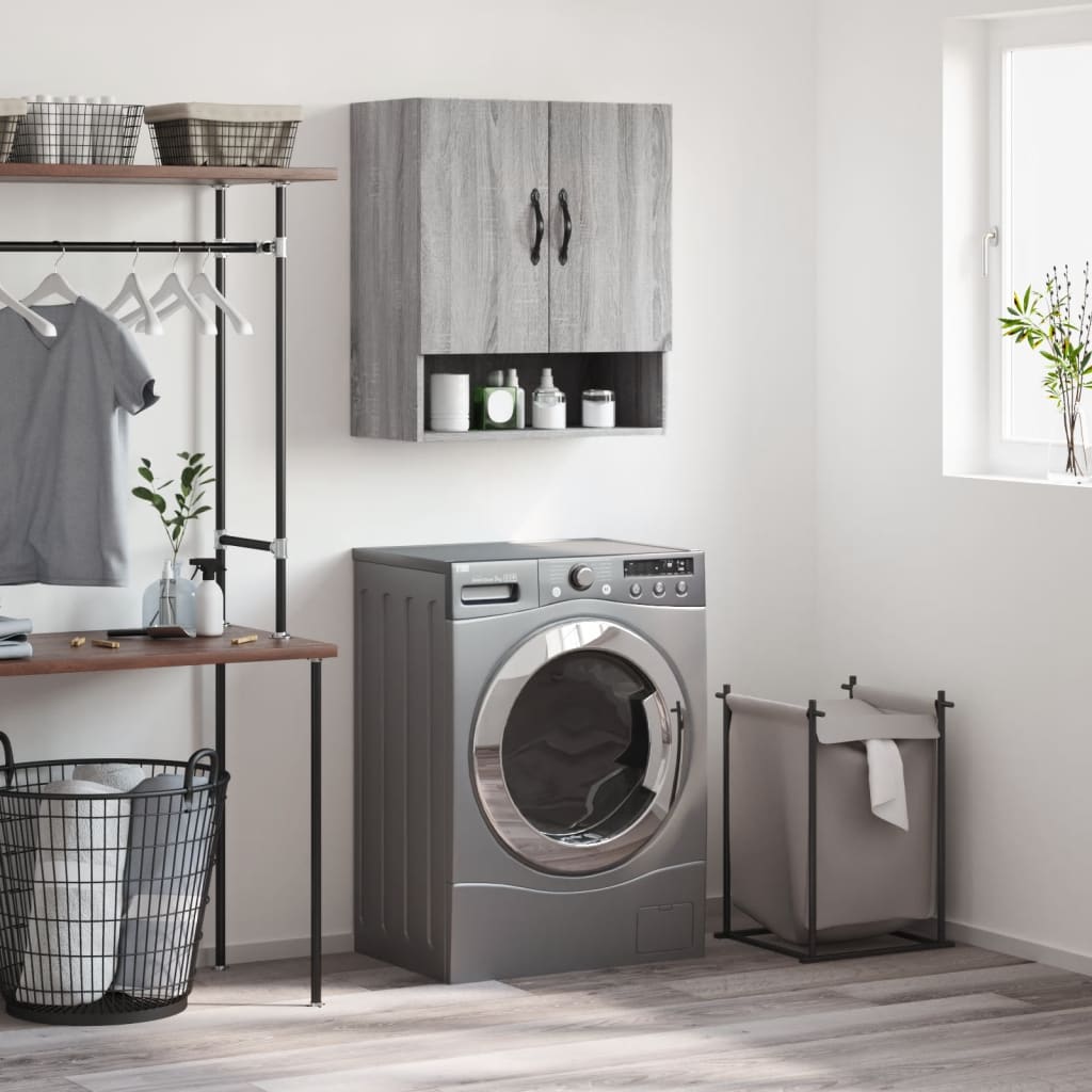 Vidaxl wandkast 60x31x70 cm bewerkt hout grijs sonoma eikenkleurig