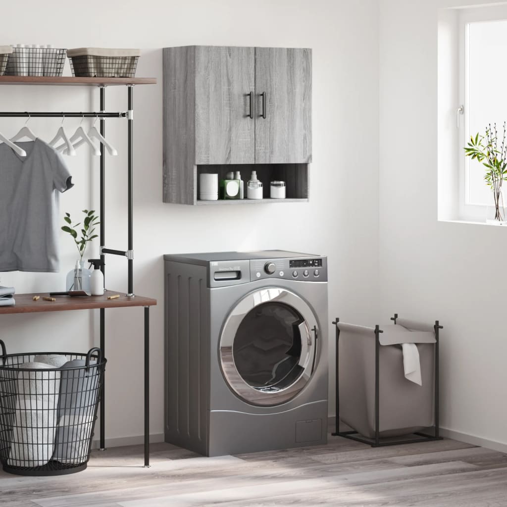 Vidaxl wandkast 60x31x70 cm bewerkt hout grijs sonoma eikenkleurig