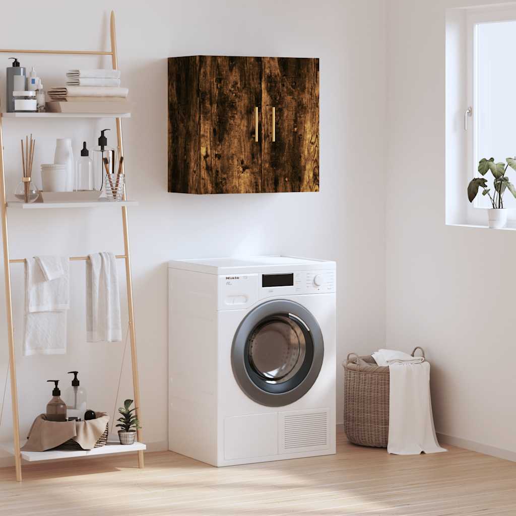 Vidaxl wandkast 60x31x60 cm bewerkt hout gerookt eikenkleurig