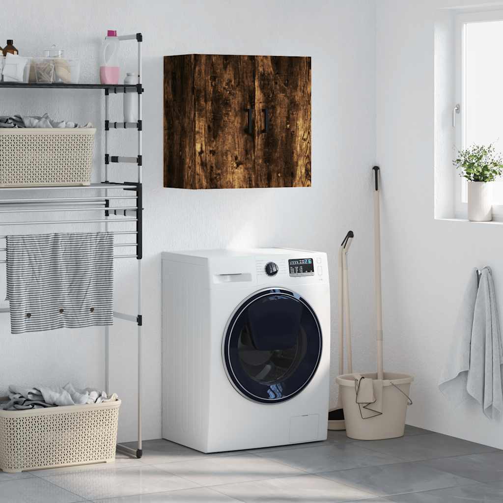 Vidaxl wandkast 60x31x60 cm bewerkt hout gerookt eikenkleurig