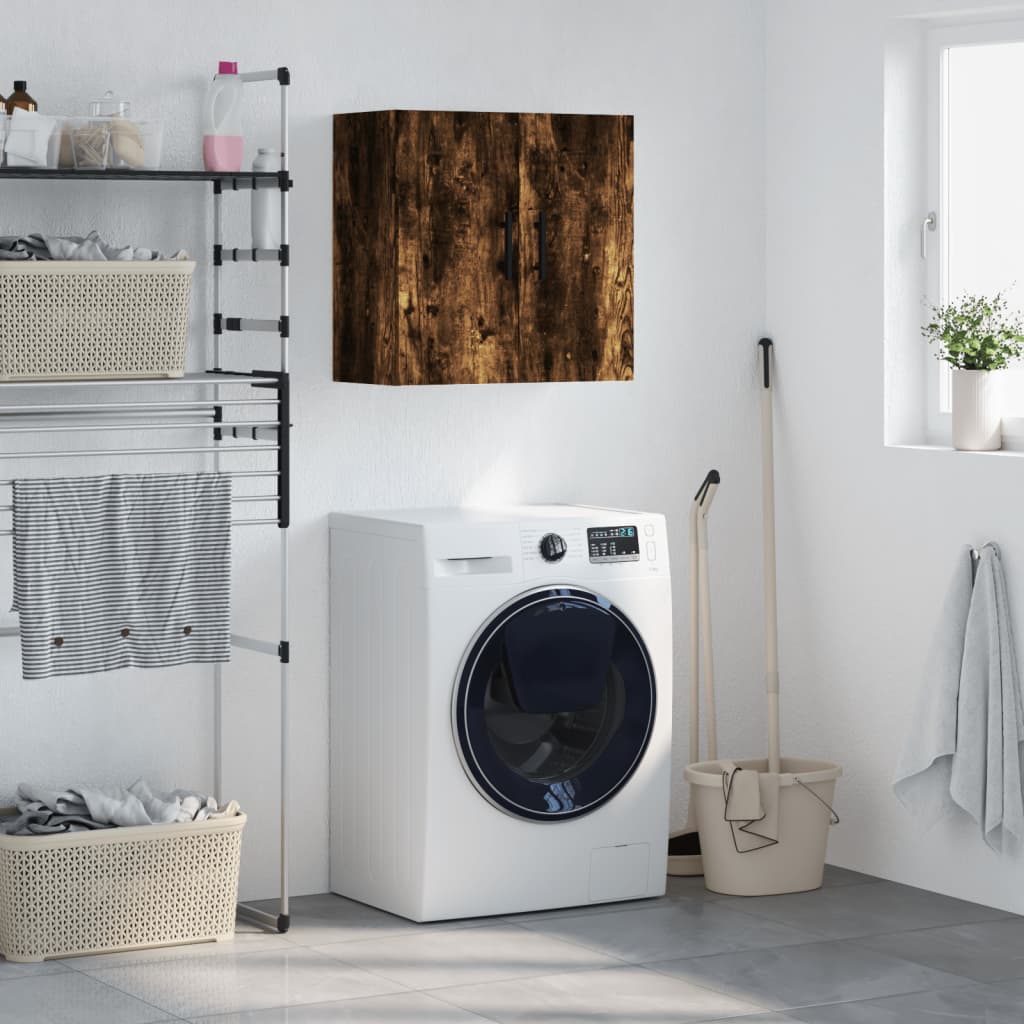 Vidaxl wandkast 60x31x60 cm bewerkt hout gerookt eikenkleurig