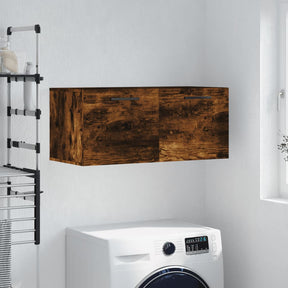 Vidaxl wandkast 80x36,5x35 cm bewerkt hout gerookt eikenkleurig