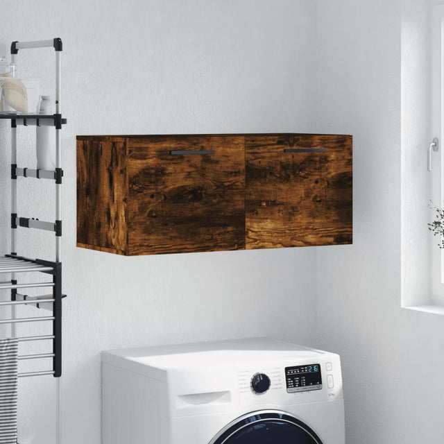 Vidaxl wandkast 80x36,5x35 cm bewerkt hout gerookt eikenkleurig