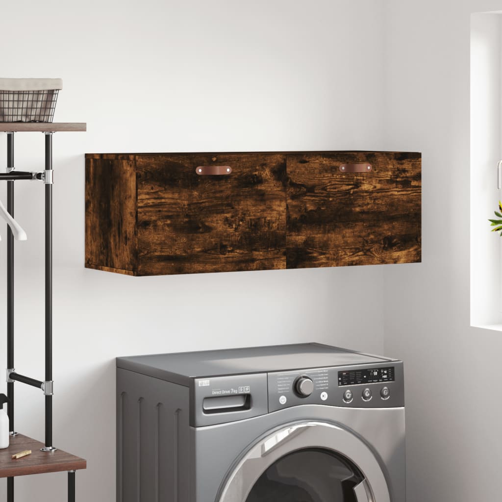 Vidaxl wandkast 100x36,5x35 cm bewerkt hout gerookt eikenkleurig