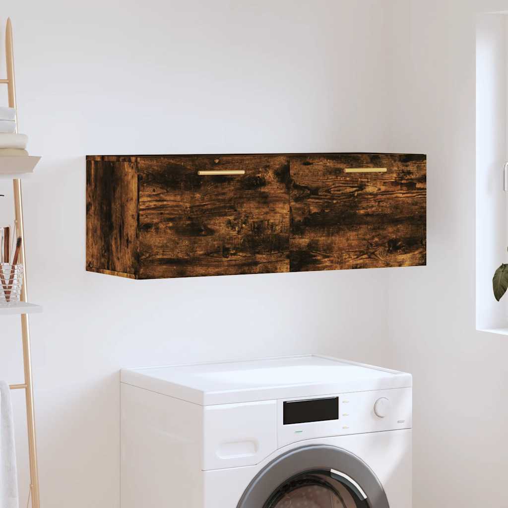 Vidaxl wandkast 100x36,5x35 cm bewerkt hout gerookt eikenkleurig