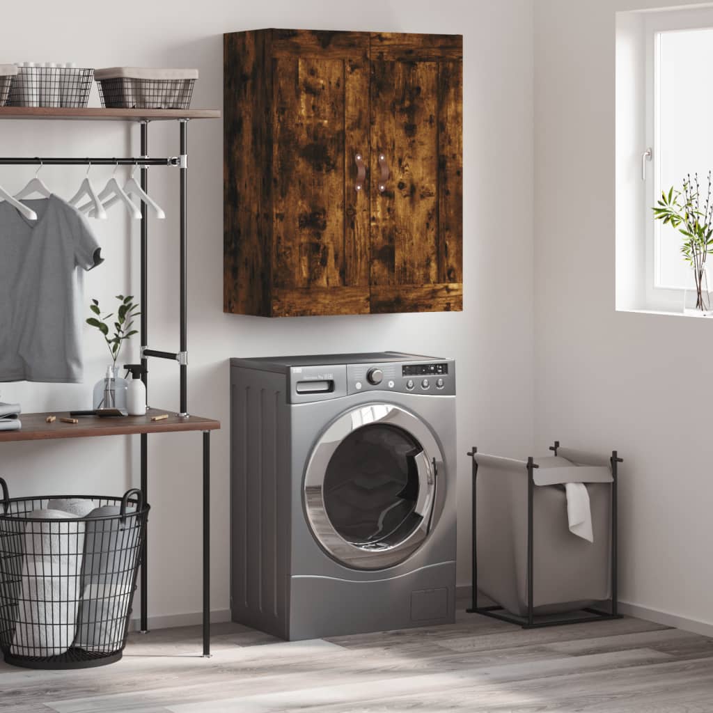 Vidaxl wandkast 69,5x34x90 cm bewerkt hout gerookt eikenkleurig