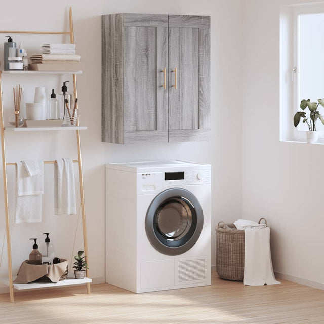 Vidaxl wandkast 69,5x34x90 cm bewerkt hout grijs sonoma eikenkleurig