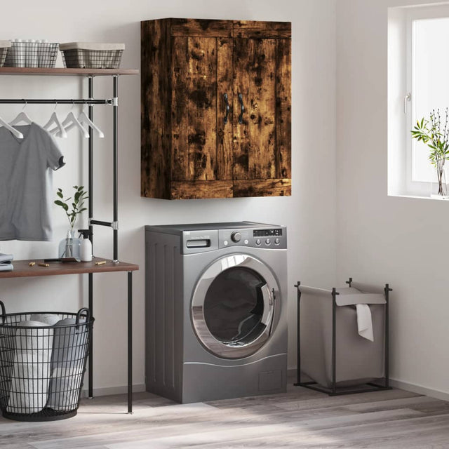 Vidaxl wandkast 69,5x34x90 cm bewerkt hout gerookt eikenkleurig