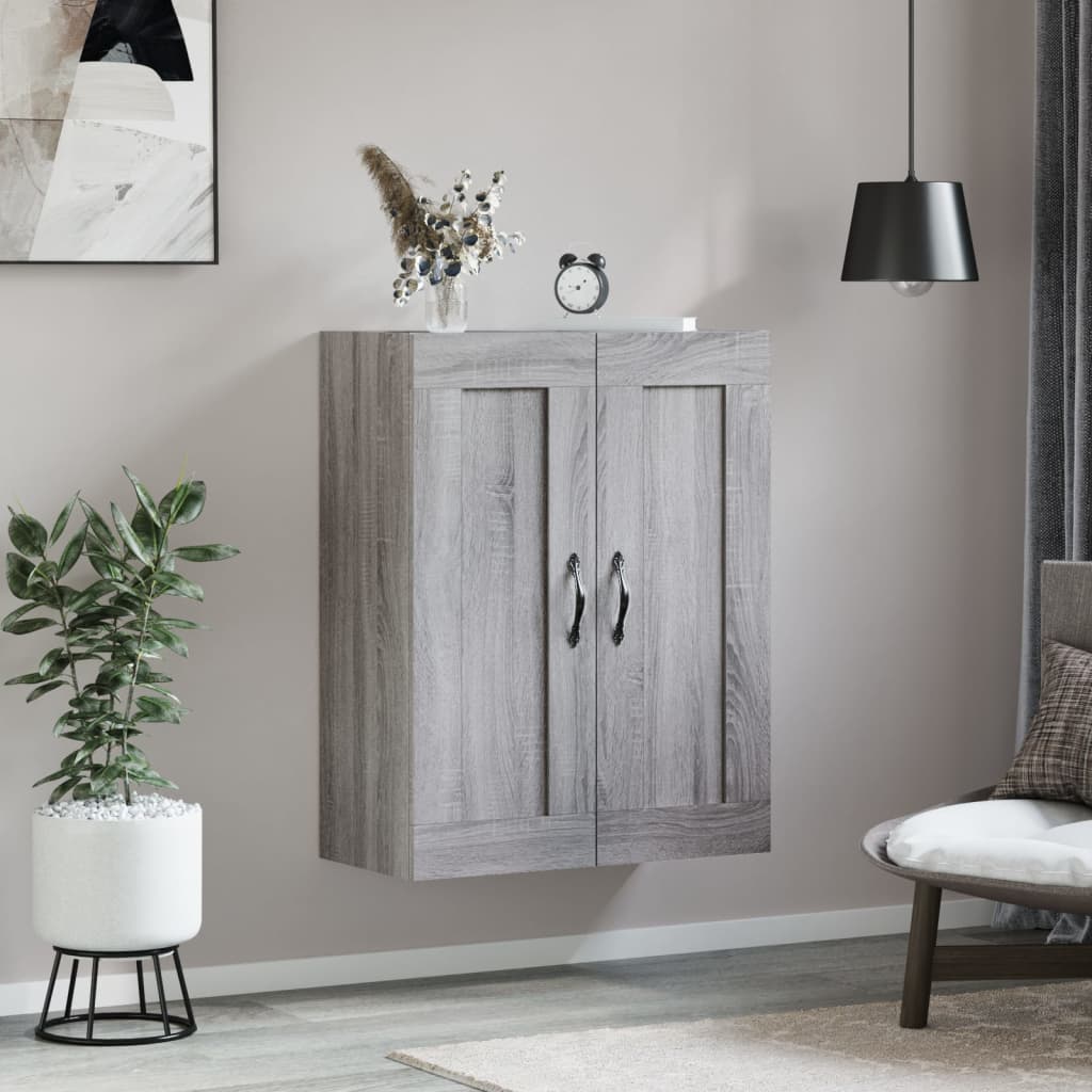 Vidaxl wandkast 69,5x34x90 cm bewerkt hout grijs sonoma eikenkleurig