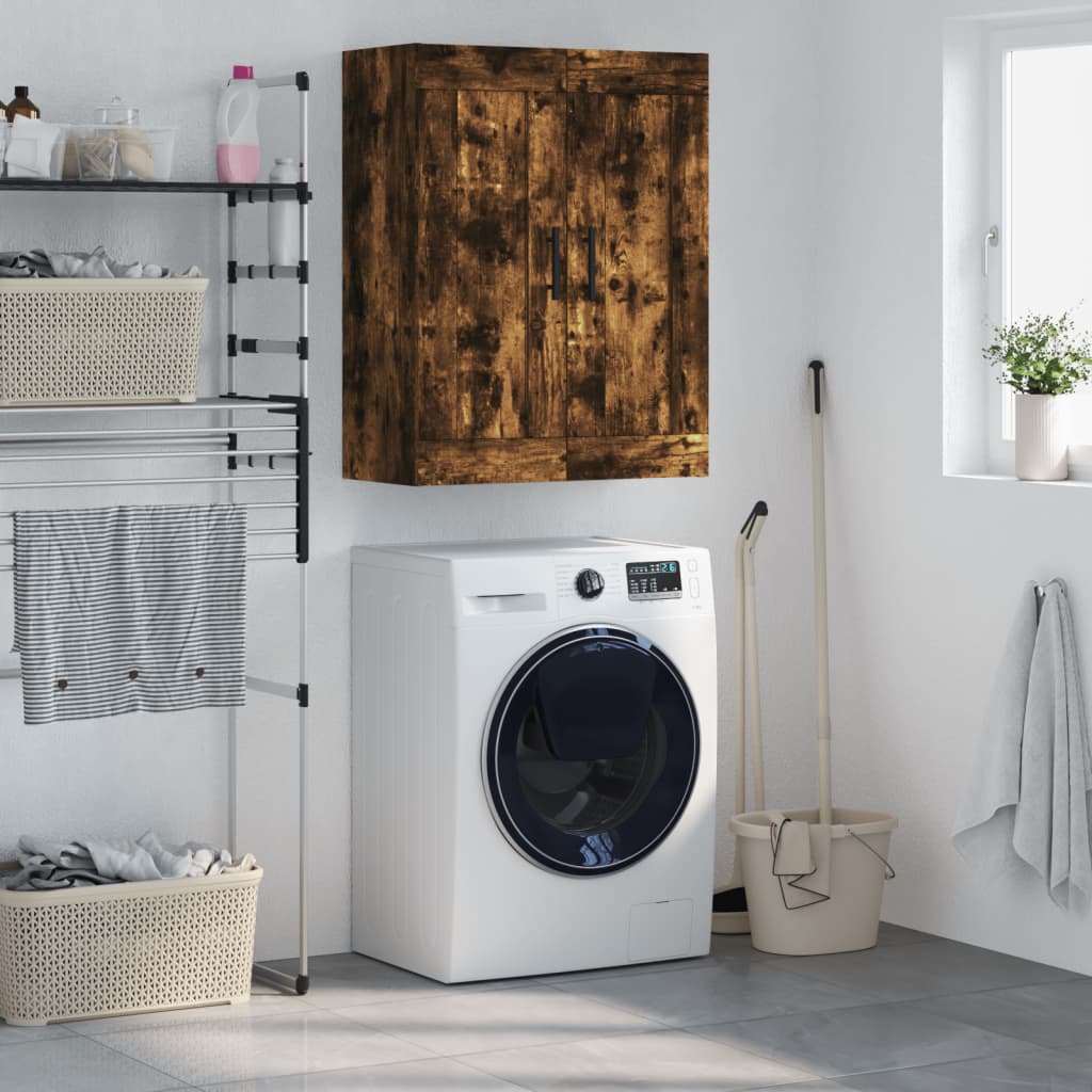 Vidaxl wandkast 69,5x34x90 cm bewerkt hout gerookt eikenkleurig