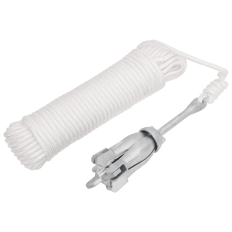 Vidaxx Anker mit Seil faltbar 1,5 kg Schmiedeeisen silberfarben