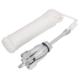 Vidaxx Anker mit faltbarem Seil 2,5 kg Schmiedeeisen silberfarben