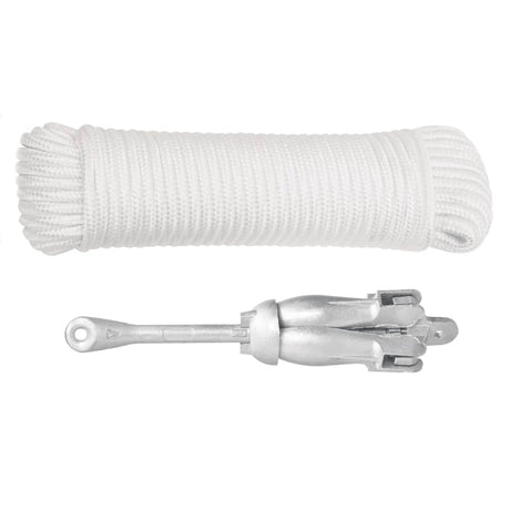 Vidaxx Anker mit faltbarem Seil 2,5 kg Schmiedeeisen silberfarben