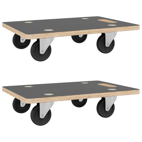 Vidaxx Möbelhunde 2 Stück rechteckig 250 kg 50x35x11,5 cm