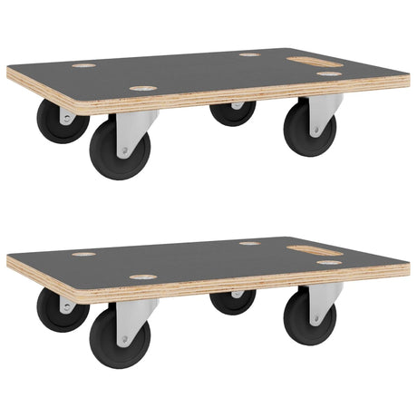 VidaXL Möbelhunde 2 Stück rechteckig 250 kg 80x55x11,5 cm