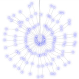 VidaXL Weihnachtsbeleuchtung Feuerwerk 2 Stk. 140 blaue LEDs 17 cm