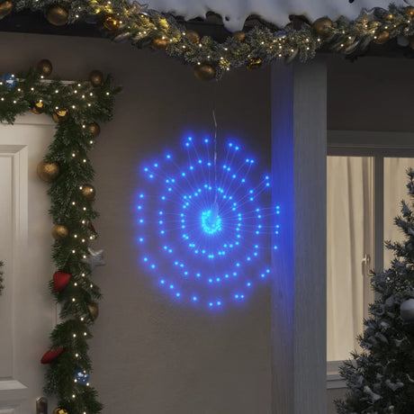 VidaXL Weihnachtsbeleuchtung Feuerwerk 2 Stk. 140 blaue LEDs 17 cm