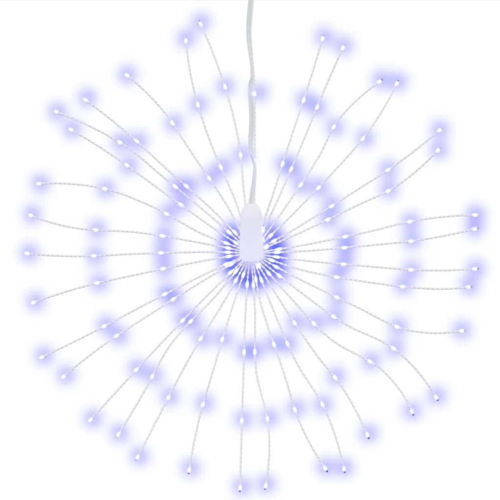 VidaXL Weihnachtsbeleuchtung Feuerwerk 8 Stück 140 blaue LEDs 17 cm