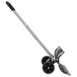 VidaXL Schneeschaufel mit ausziehbarem Stiel 66 cm schwarzes Stahlblech