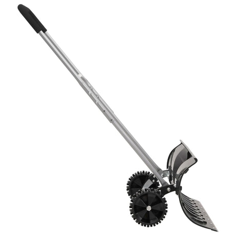 VidaXL Schneeschaufel mit ausziehbarem Stiel 66 cm schwarzes Stahlblech