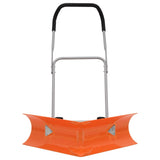 Vidaxx Doppelwinkel-Schneeschaufel mit ausziehbarem Stiel, orangefarbener Stahl