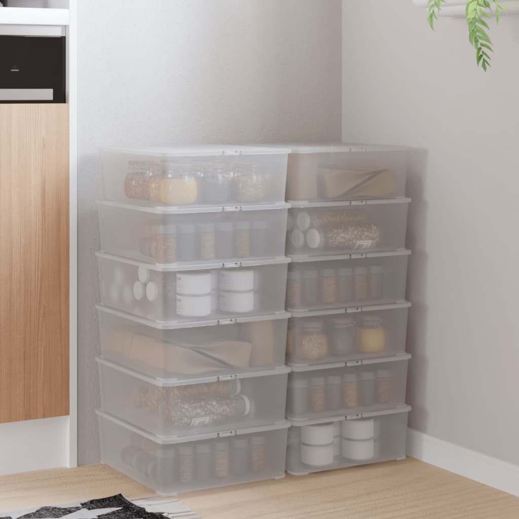 VIDAXL -Aufbewahrungsboxen 12 ST Stapelbar 5 l Kunststoff