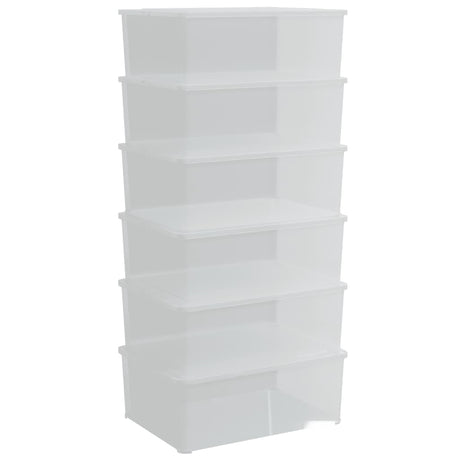 Vidaxl -Aufbewahrungsboxen 6 ST Stapelbar 10 l Kunststoff