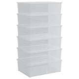 VIDAXL -Aufbewahrungsboxen 6 St stapelbar 25 l Kunststoff