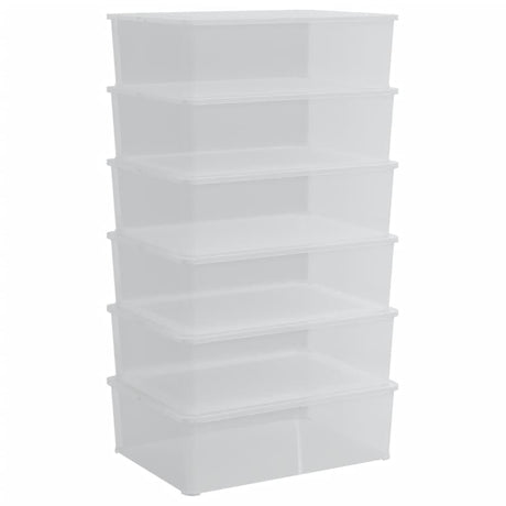 VIDAXL -Aufbewahrungsboxen 6 St stapelbar 25 l Kunststoff