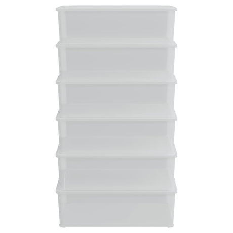 VIDAXL -Aufbewahrungsboxen 6 St stapelbar 25 l Kunststoff