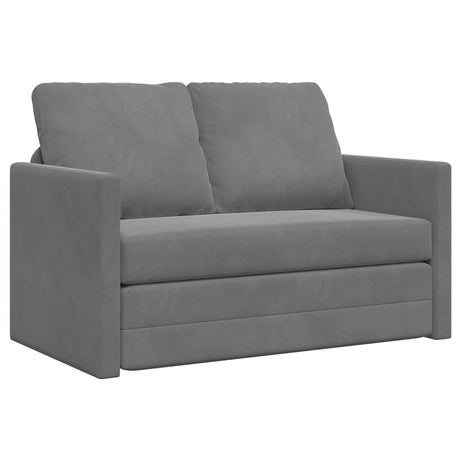 Vidaxl slaapbank vloermodel 2-in-1 122x204x55 cm fluweel donkergrijs