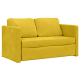 Vidaxl slaapbank vloermodel 2-in-1 122x204x55 cm fluweel donkergeel