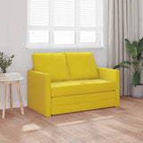 Vidaxl slaapbank vloermodel 2-in-1 122x204x55 cm fluweel donkergeel