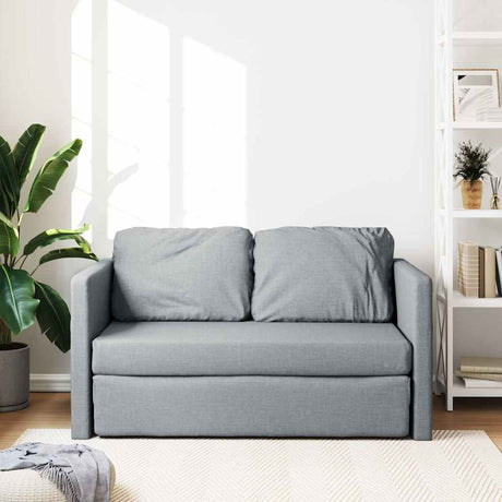 Vidaxl slaapbank vloermodel 2-in-1 112x174x55 cm stof lichtgrijs