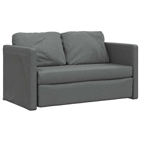 Vidaxl slaapbank vloermodel 2-in-1 112x174x55 cm stof donkergrijs