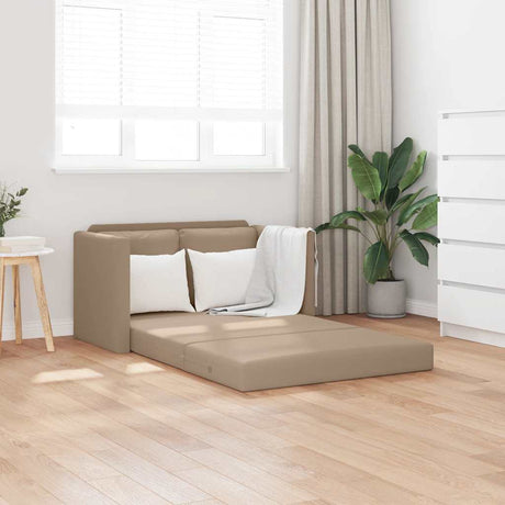 Vidaxl slaapbank vloermodel 2-in-1 112x174x55 cm kunstleer cappuccino