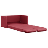 Vidaxl slaapbank vloermodel 2-in-1 112x174x55 cm kunstleer wijnrood