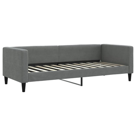 Vidaxl slaapbank 80x200 cm stof donkergrijs