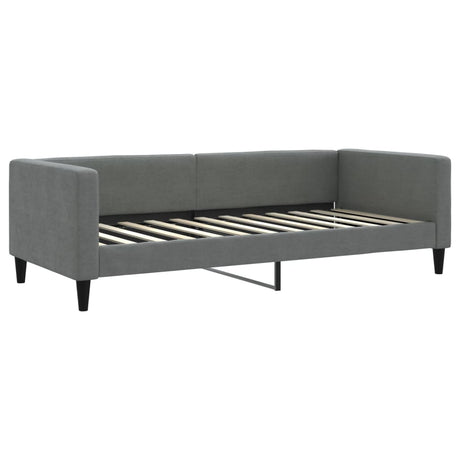 Vidaxl slaapbank 90x200 cm stof donkergrijs