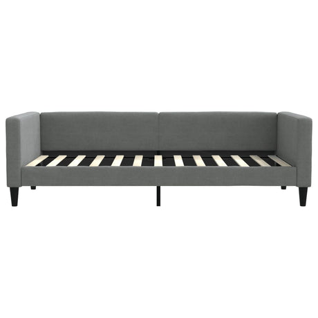 Vidaxl slaapbank 90x200 cm stof donkergrijs
