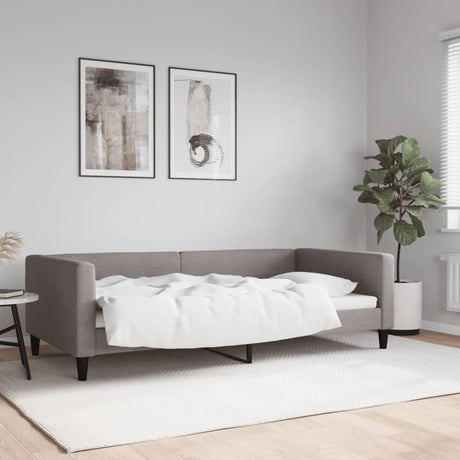 Vidaxl slaapbank 100x200 cm stof taupe