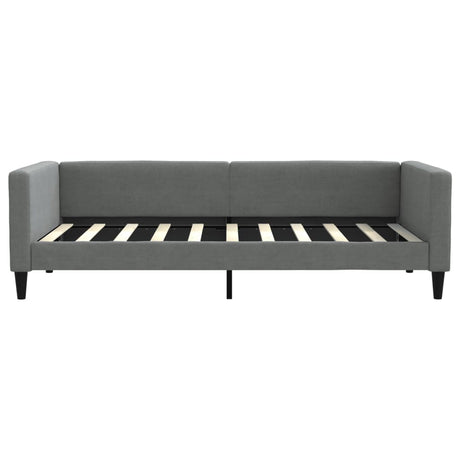 Vidaxl slaapbank 90x190 cm stof donkergrijs
