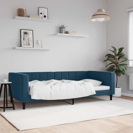 Vidaxl slaapbank 90x200 cm fluweel blauw