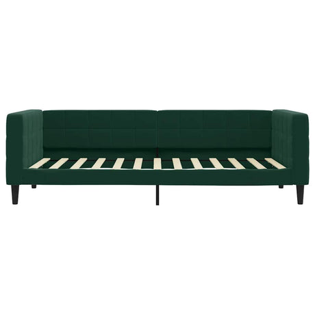 Vidaxl slaapbank 90x200 cm fluweel donkergroen