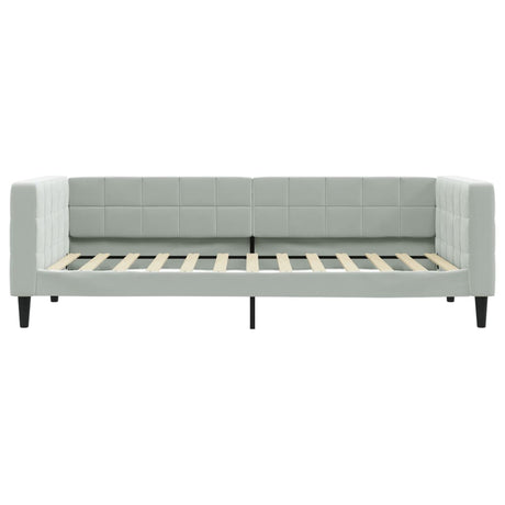 Vidaxl slaapbank 100x200 cm fluweel lichtgrijs
